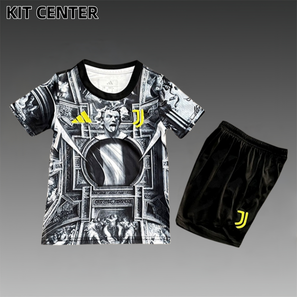 2025/2026 Juventus Pre-match Training Football Jersey (Kids Kit socks)