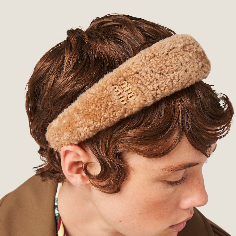Shearling headband