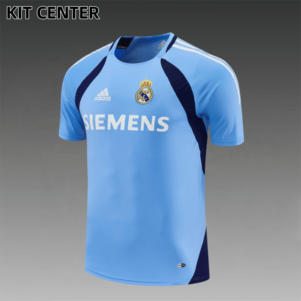 05/06 Real Madrid Retro Training Uniform short sleeves- Sleeve Football Shirt
