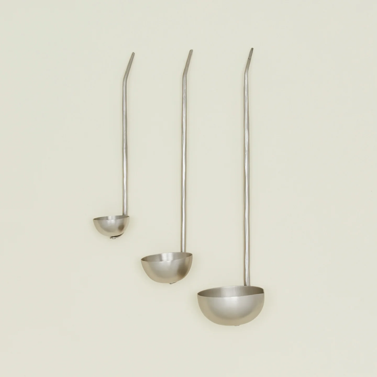 Forged Pewter Ladle, Set of 3