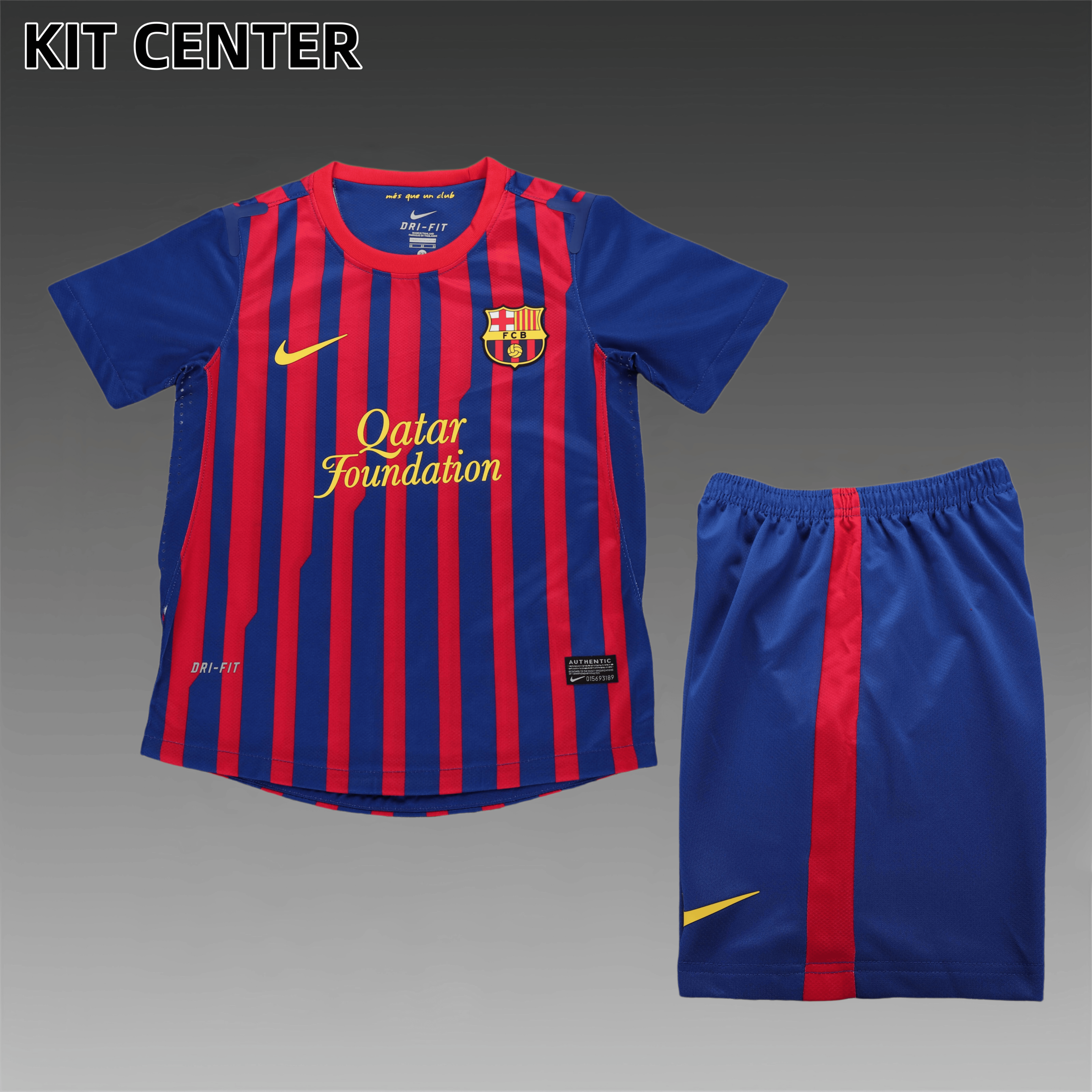 2011/2012 Barcelona home Retro Kids Kit(Kids Kit)