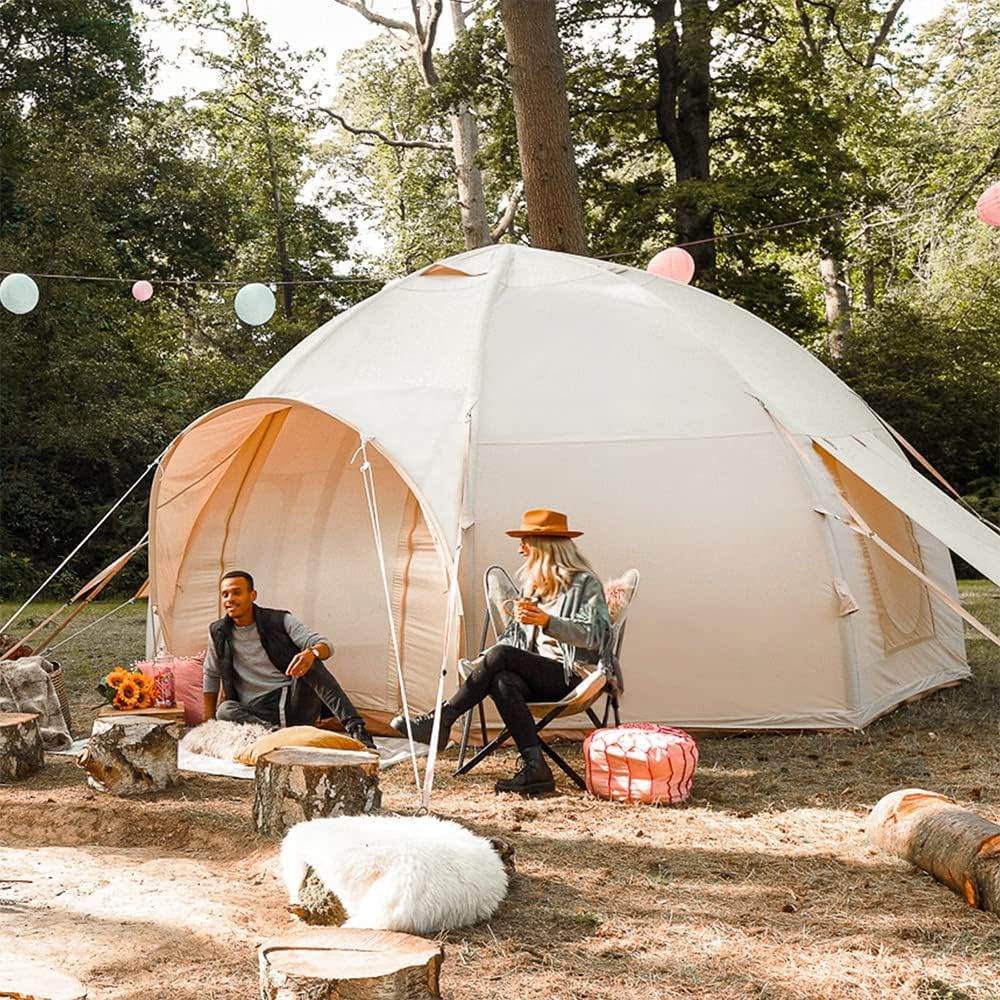 Nova Air Dome Tent | Inflatable Air Beam Structure Including Air Pump - Durable and Lightweight All-Weather Polycotton Material | Luxury Glamping Tent by Boutique Camping&reg;