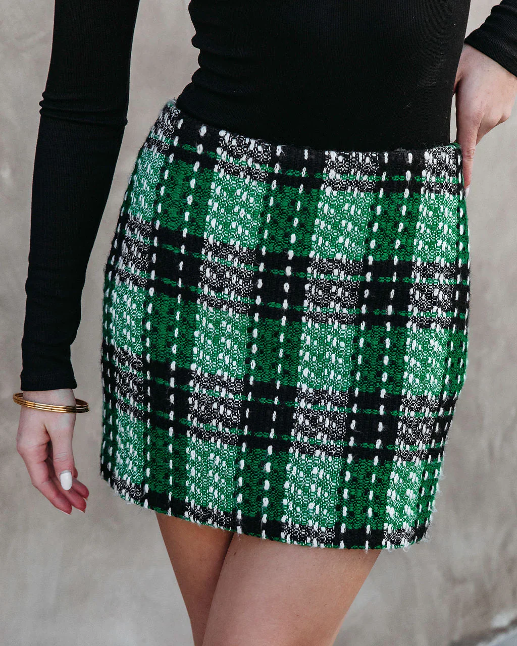Britney Plaid Woven Mini Skirt