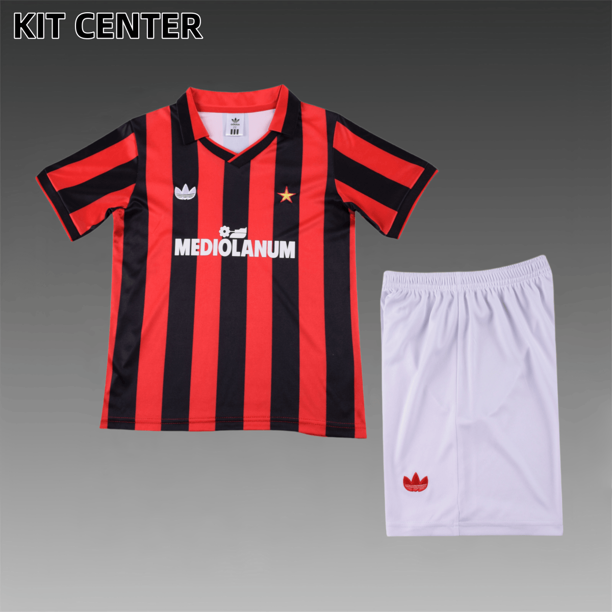 1990/1991 AC Milan Home Retro Football Jersey (Kids Kit)