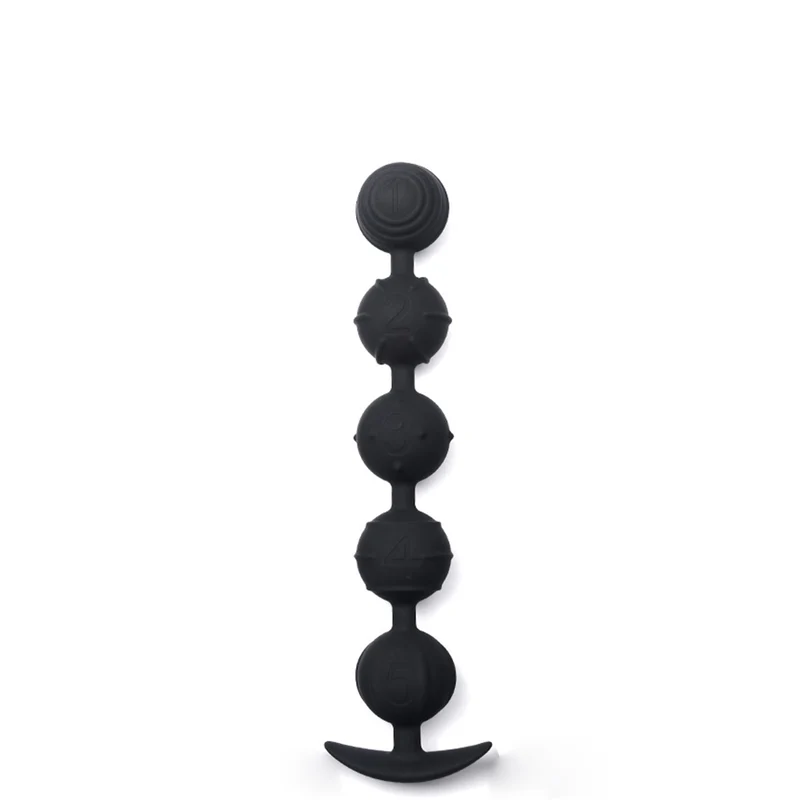 Penta - Silicone Anal Beads - 5 Beads with Tail