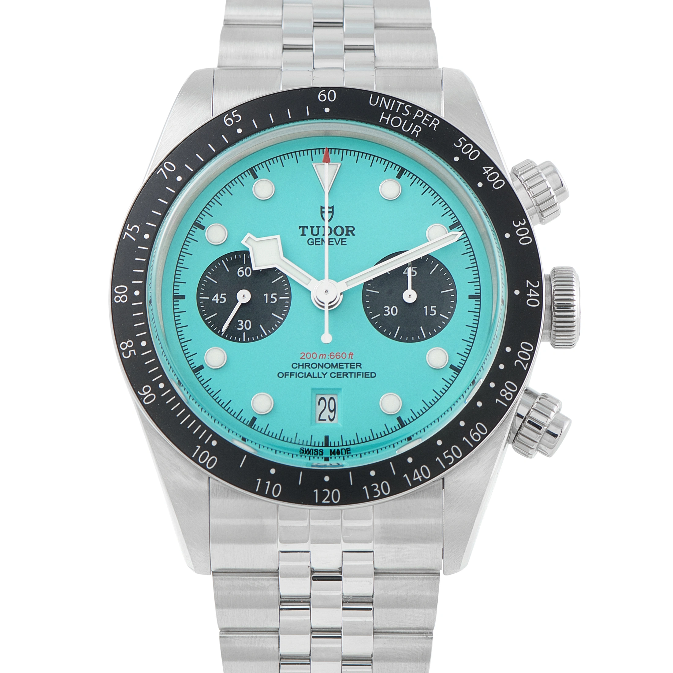 TudorBlack Bay Chrono Flamingo Blue Steel Watch M79360N-0024