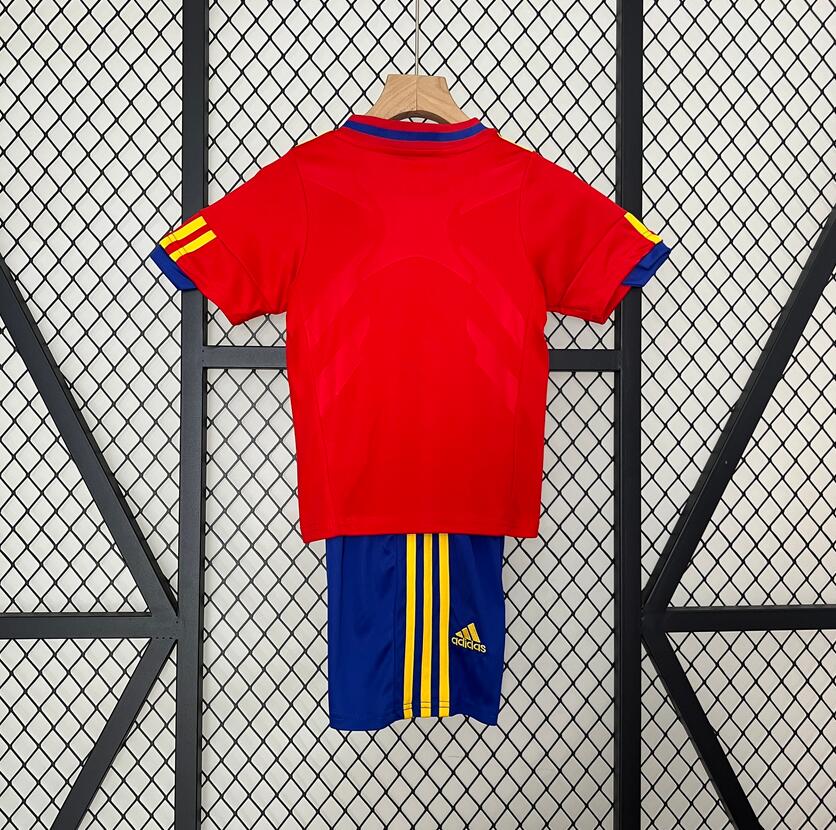 2010 Spain home Retro Football Shirt  Kids Kit