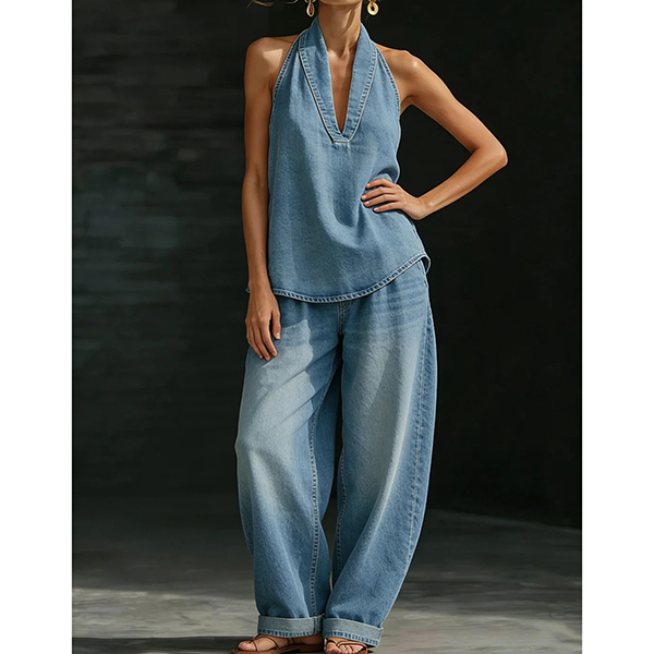 DENIM TWEEDELIGE SET
