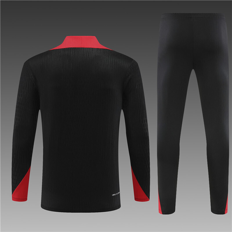 2425 Liverpool black Half Zip Training Kit (Adult Kids Kit)