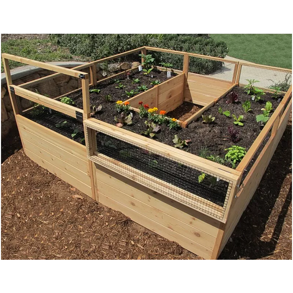 7,5 'X 8' GARTENBEET MIT HOLZRAHMEN ZU VERKAUFEN