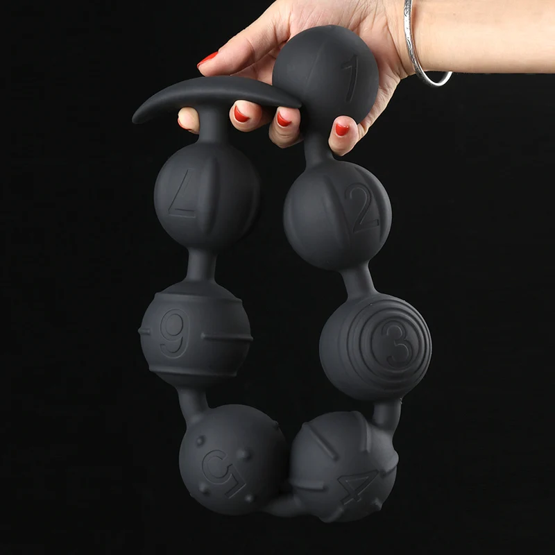 Soul - Silicone Anal Beads - 7 Balls with Removable Tail