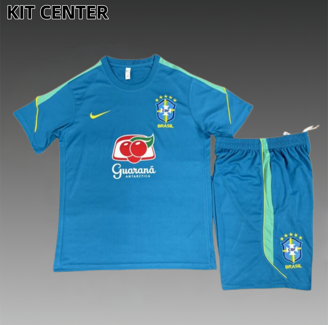2024/2025 Brazil Hu Lanse  Short Sleeve Training Suit (Adult & Kids  Kit)