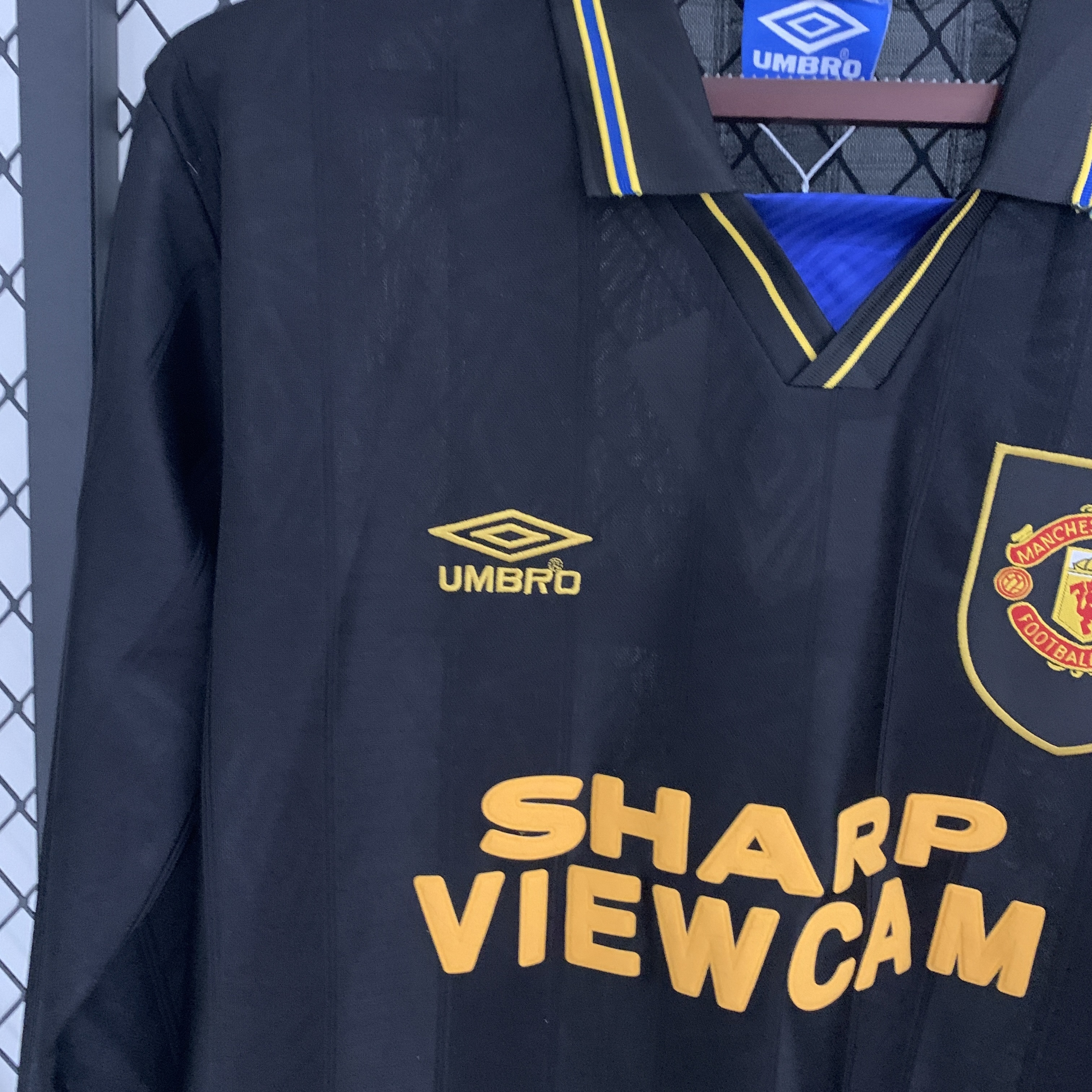 93/94 Manchester United Away long sleeved retro football jersey
