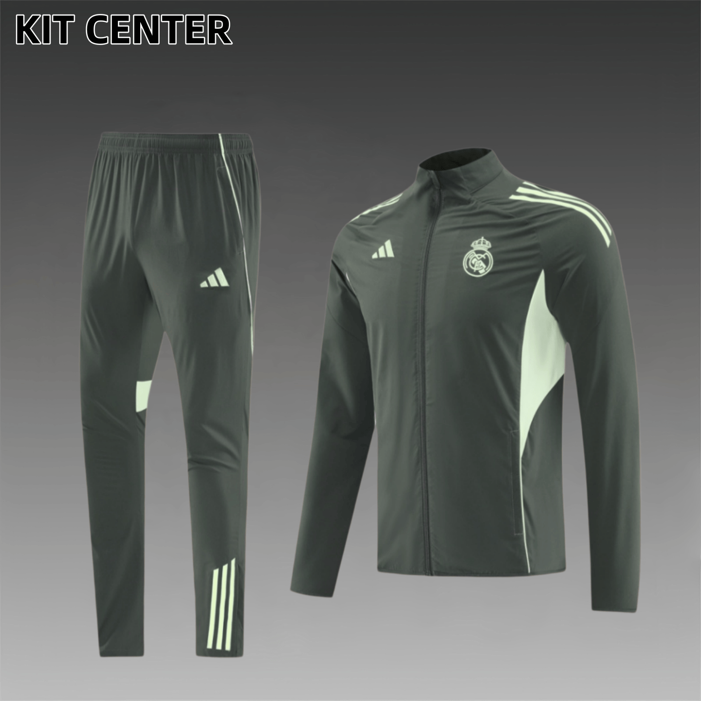 25/26 Real Madrid trench coat  Full Zipper Training Suit (Adult Set)