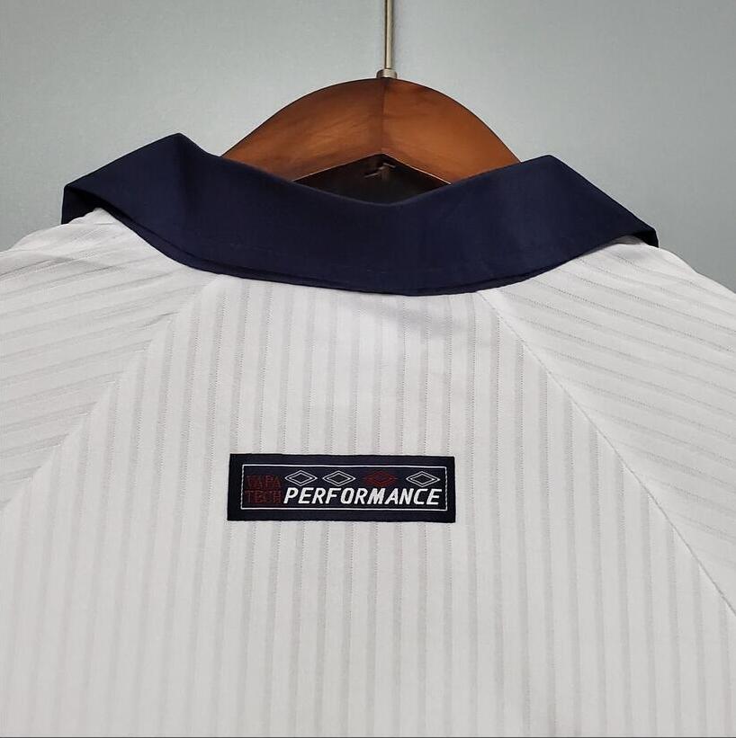 1998 England home  long sleeves Retro Football Soccer jerseys