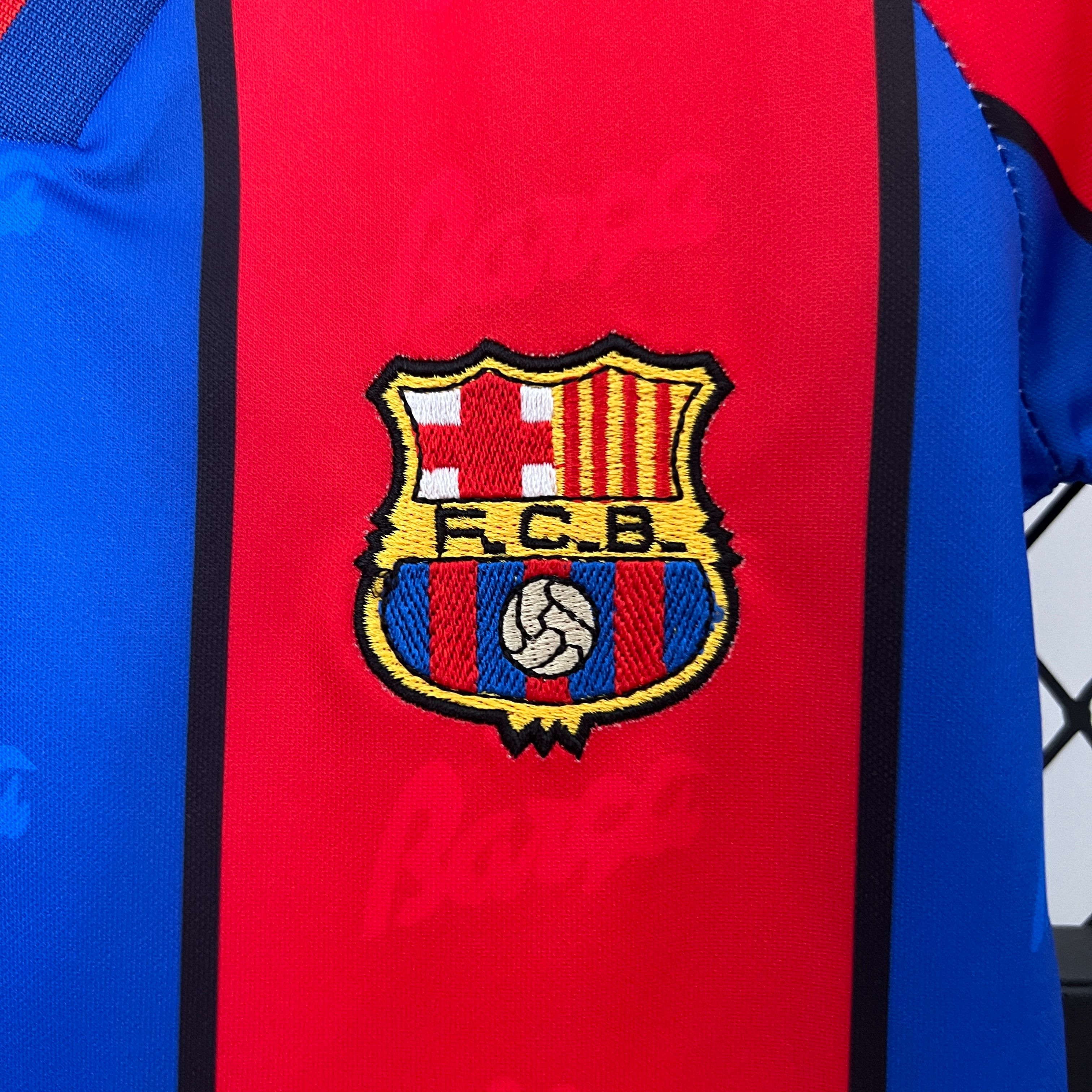 1995/1997 Barcelona Retro Home Kids Kit(Kids Kit)
