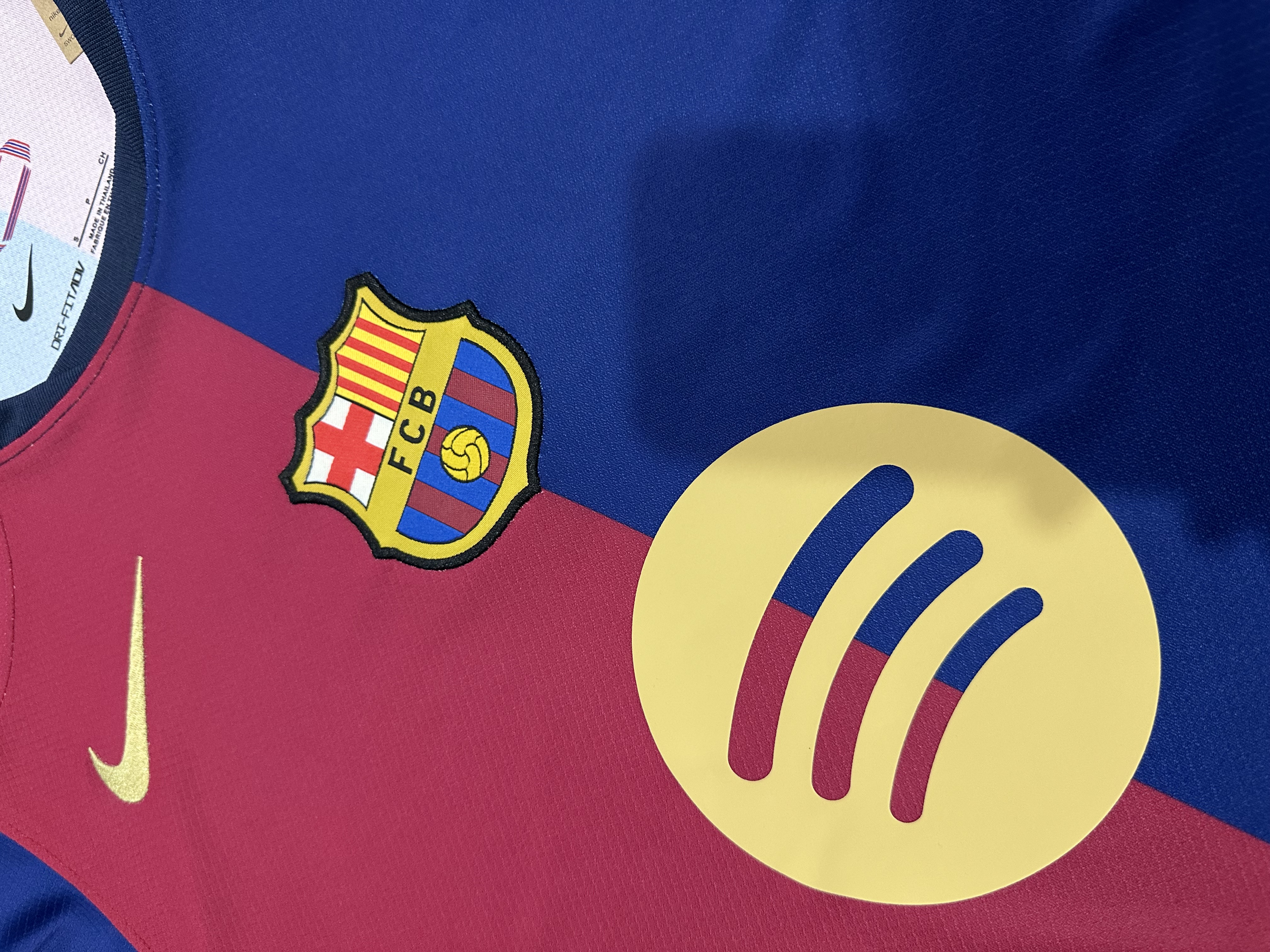 2024/2025 Barcelona New Advertising Home Football Jersey (Fan Edition)