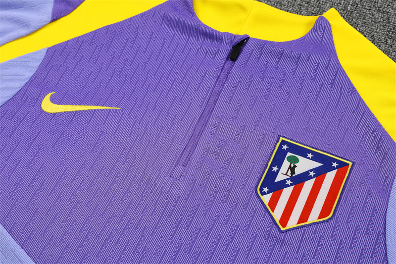 2025/2026Atletico Madrid Purple Adult Half Zip Training Suit (Adult Kit)