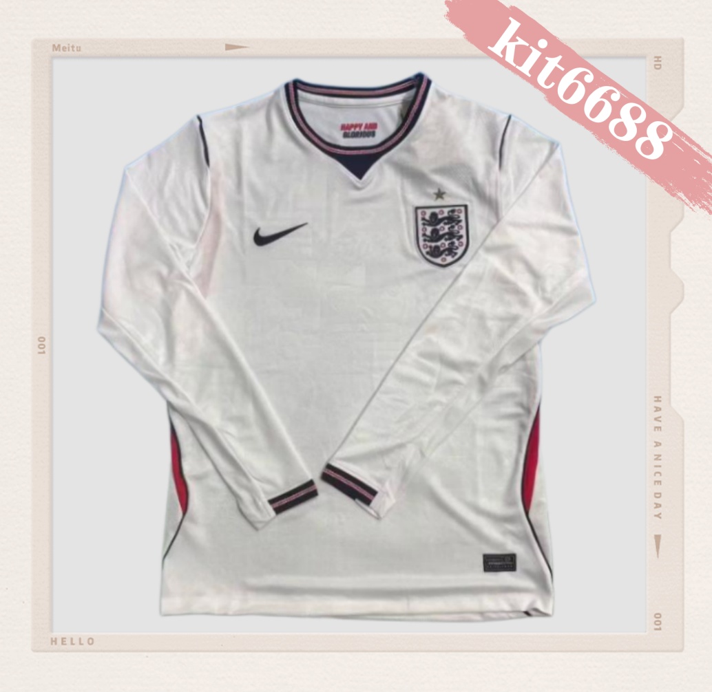 26/27 England home Long  Football Soccer jerseys