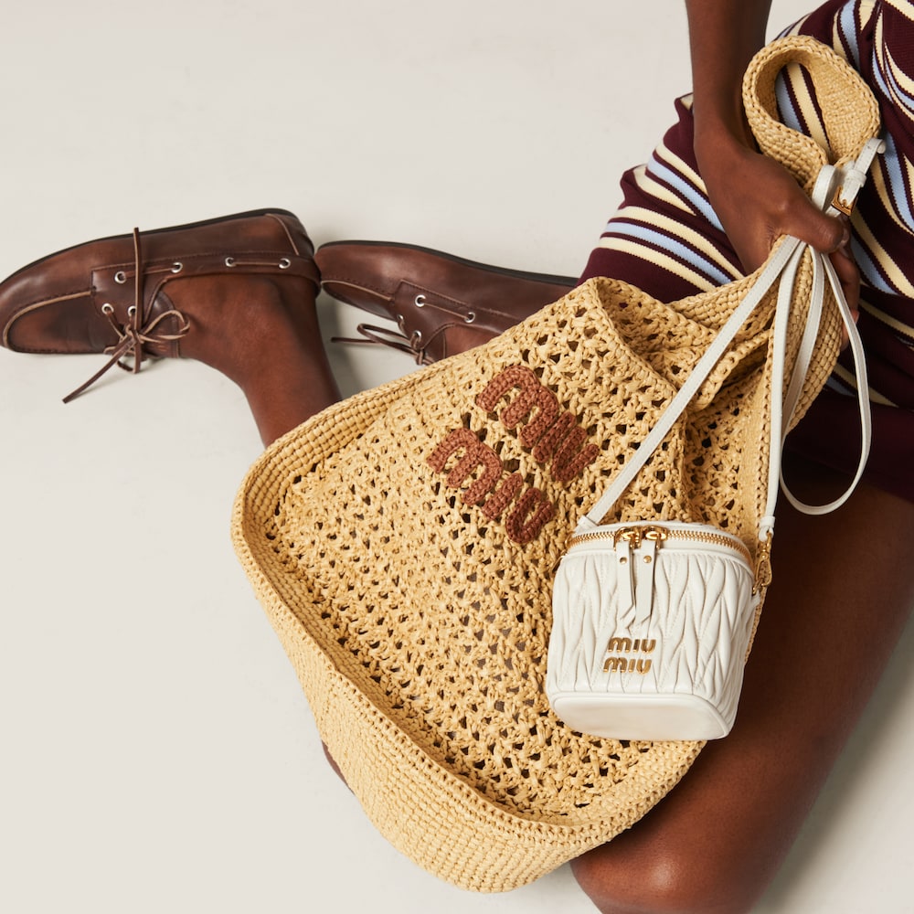 Matelassé nappa leather micro bag