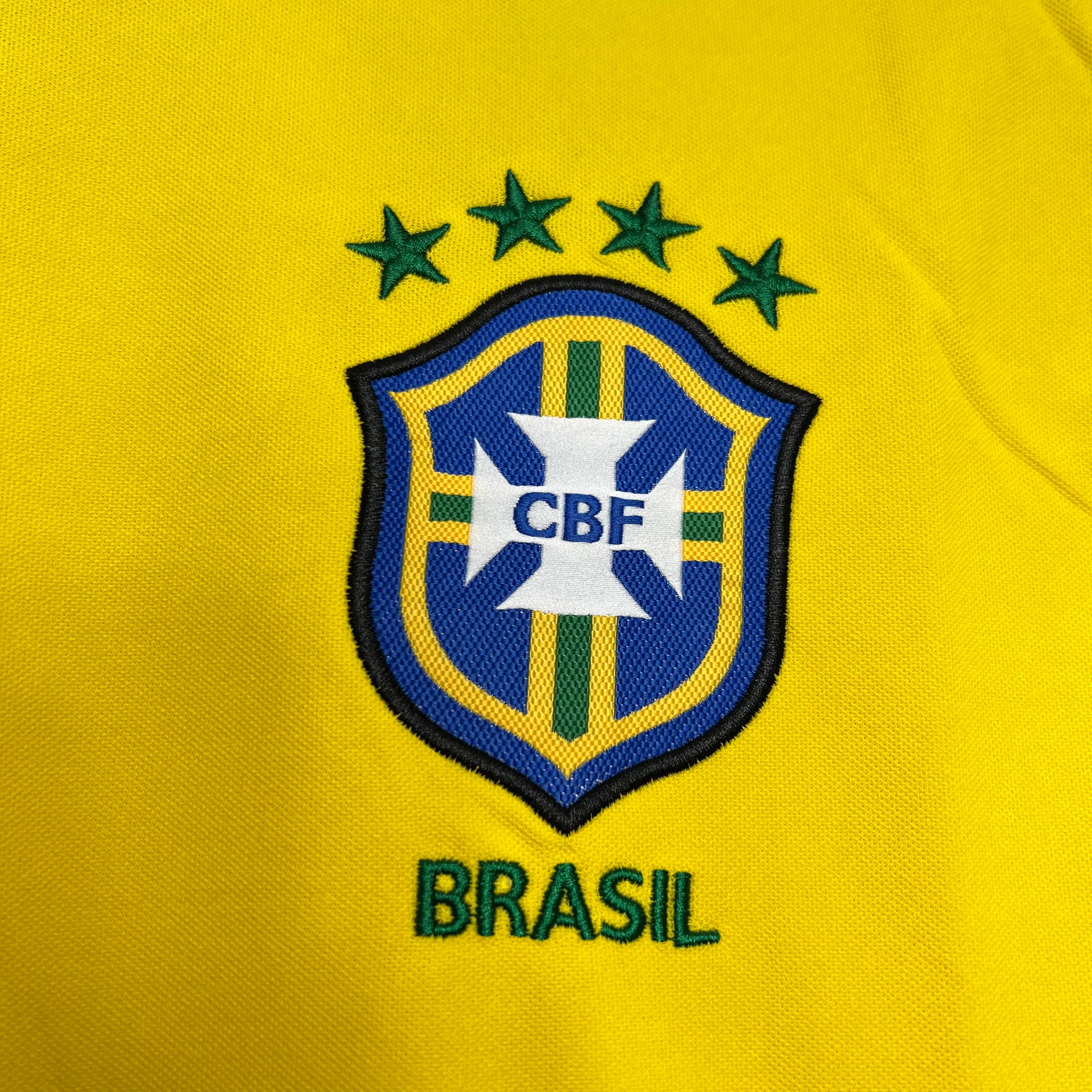 1998 Brazil Home Retro Football Shirt