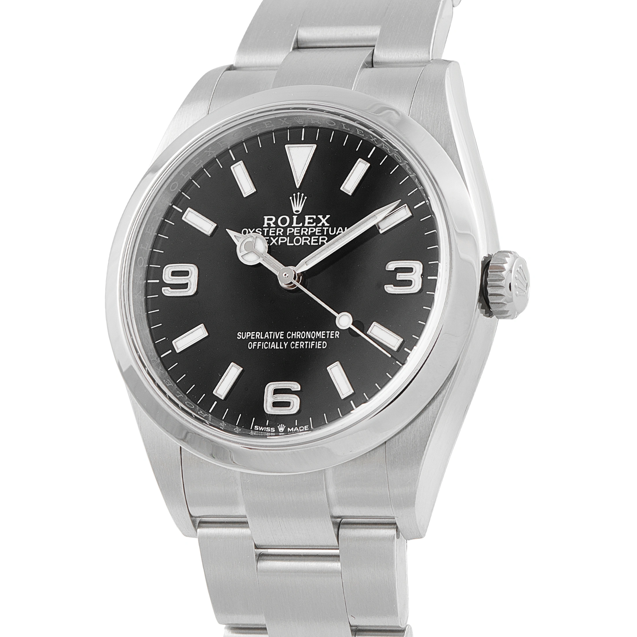 RolexExplorer 36 Black Dial Oystersteel Watch 124270