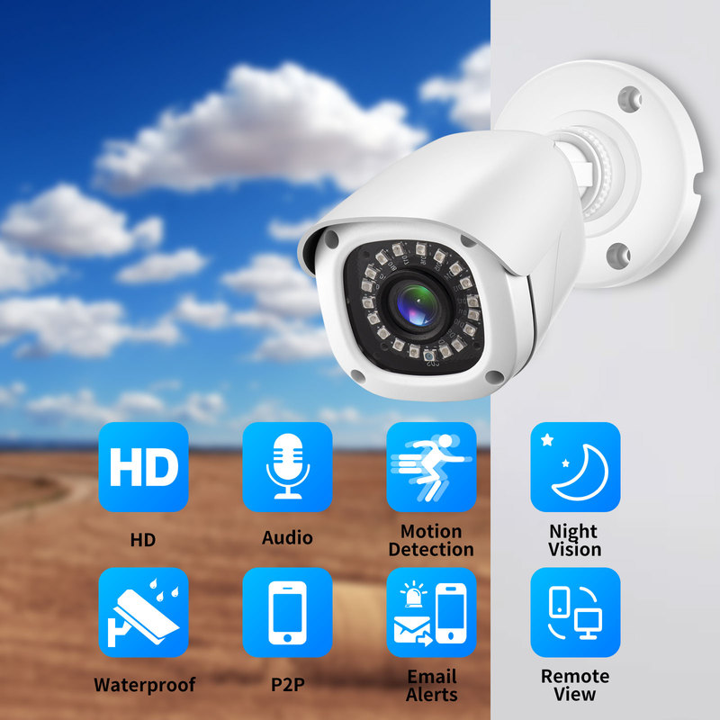 Gadinan Outdoor Bullet 4K 8MP IP Camera Face Detection CCTV Monitor Motion Detection Audio ONVLF Video Surveillance Camera XMEYE