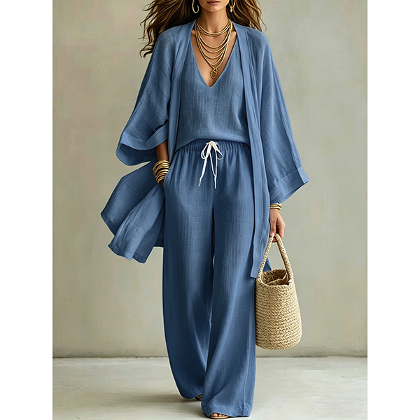 DRIEDELIGE ZOMEROUTFIT MET