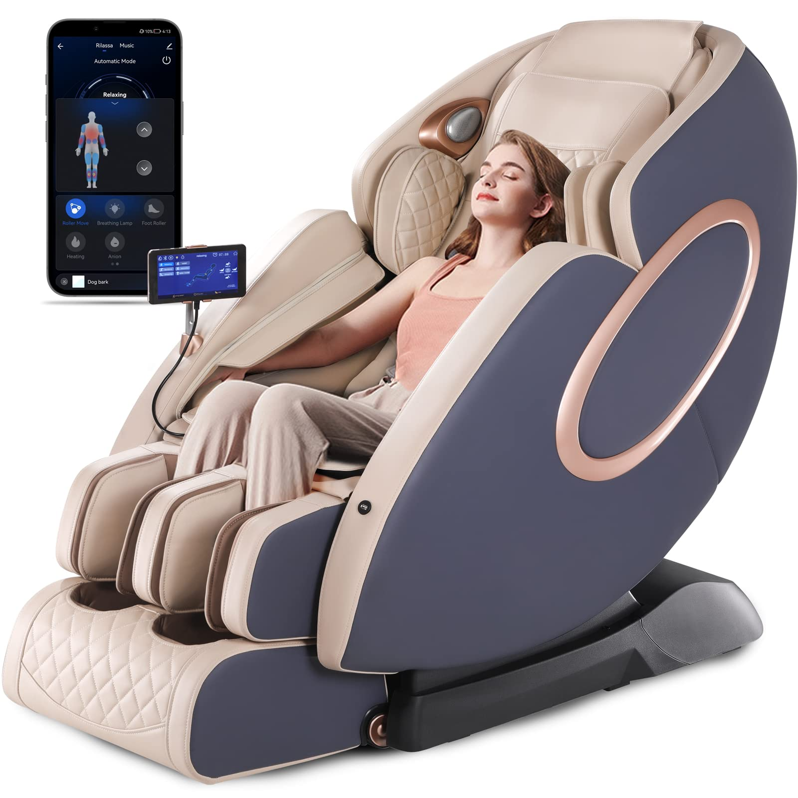 Massage Chair, APP Controlled 4D Massage Chairs, SL-Track Full Body Shiatsu Massage Chair Recliner