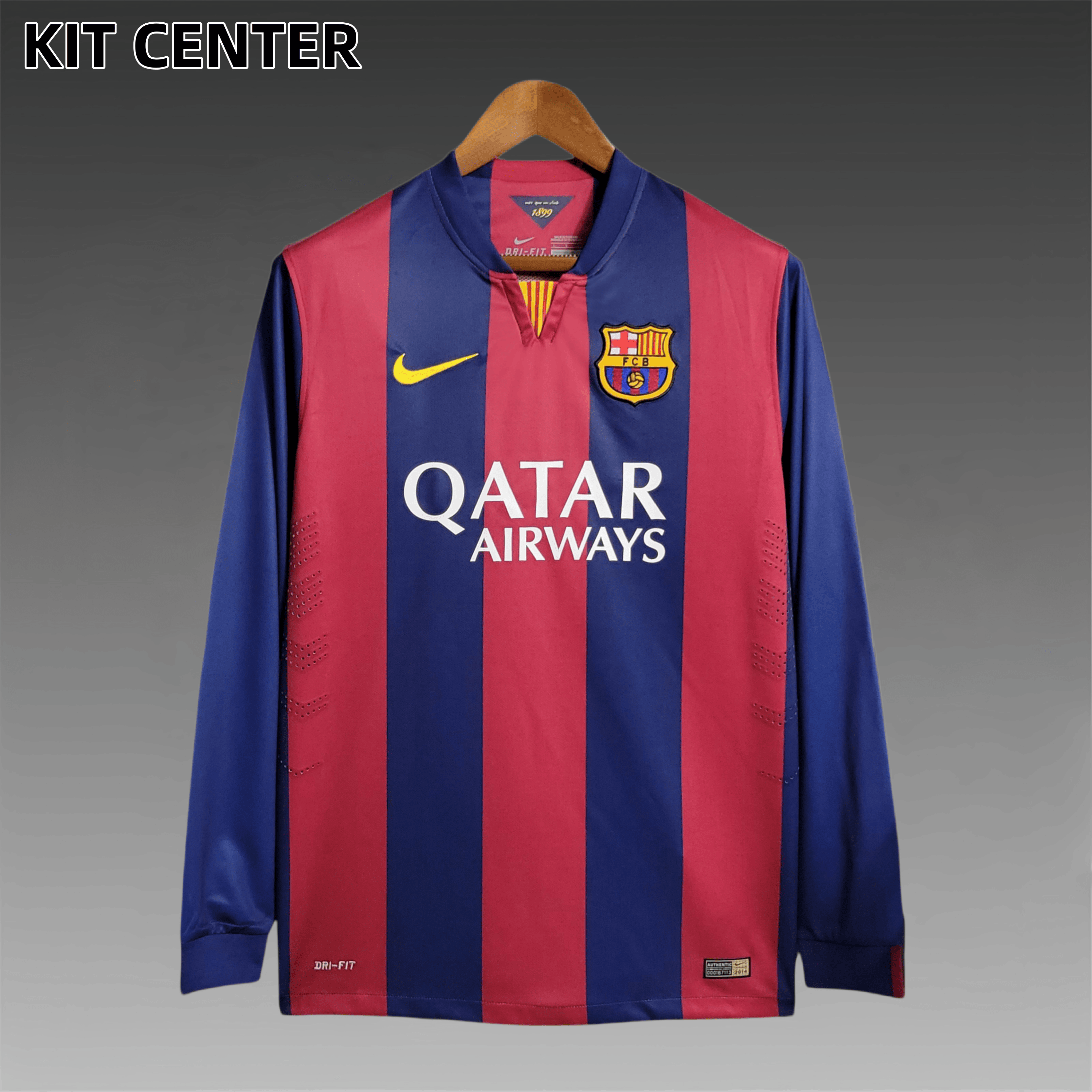 14/15 Barcelona  home long sleeves Retro Football Shirt