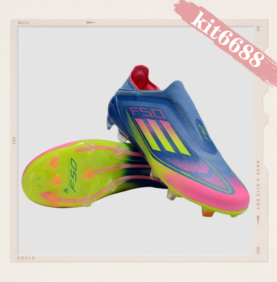 F50 Elite Laceless FG Celestial Victory - Blue Fusion/Lucid Lemon/Lucid Pink