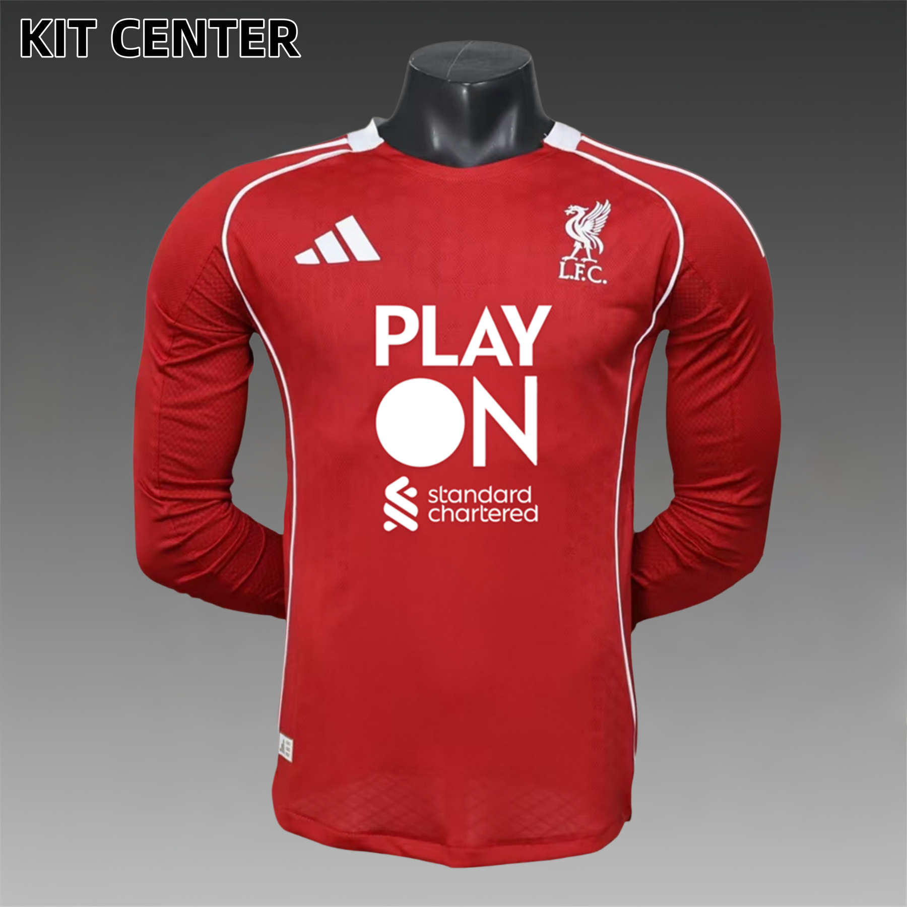 2025/2026 Liverpool “Play On” Home Long Sleeve Football Shirt (Player)