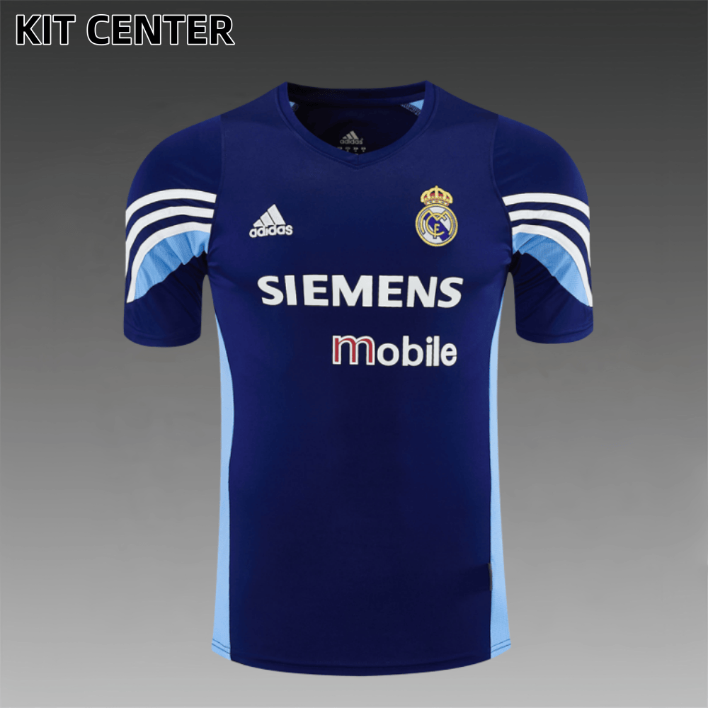 03/04 Real Madrid Retro Training Uniform short sleeves- Sleeve Football Shirt