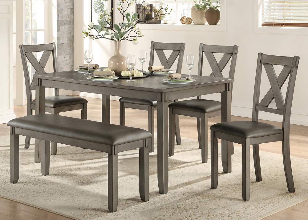 6-Piece Pack Dinette Set, Gray