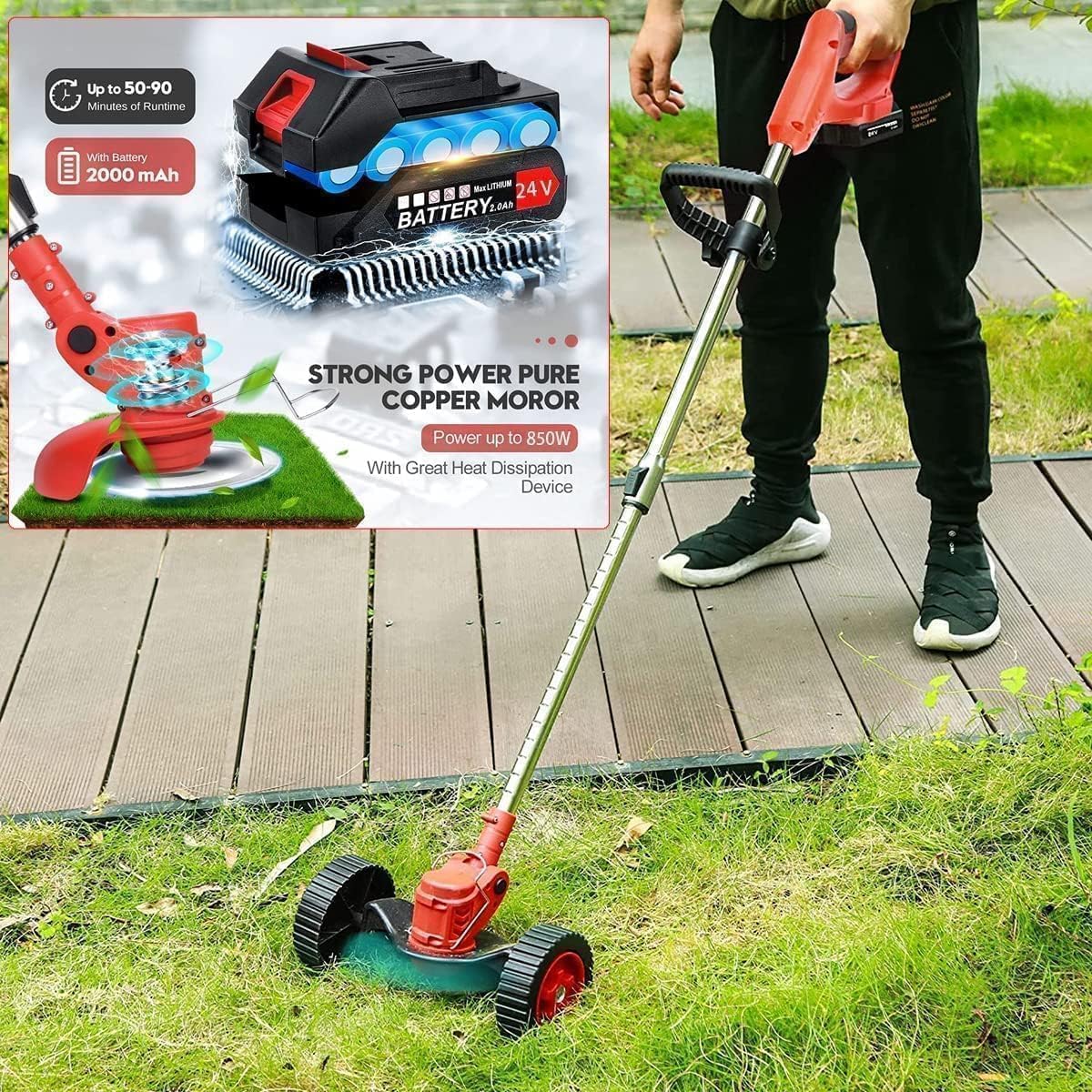 Electric Weed Wacker 3-in-1 Cordless