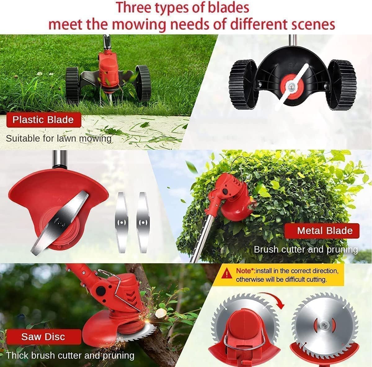 Electric Weed Wacker 3-in-1 Cordless