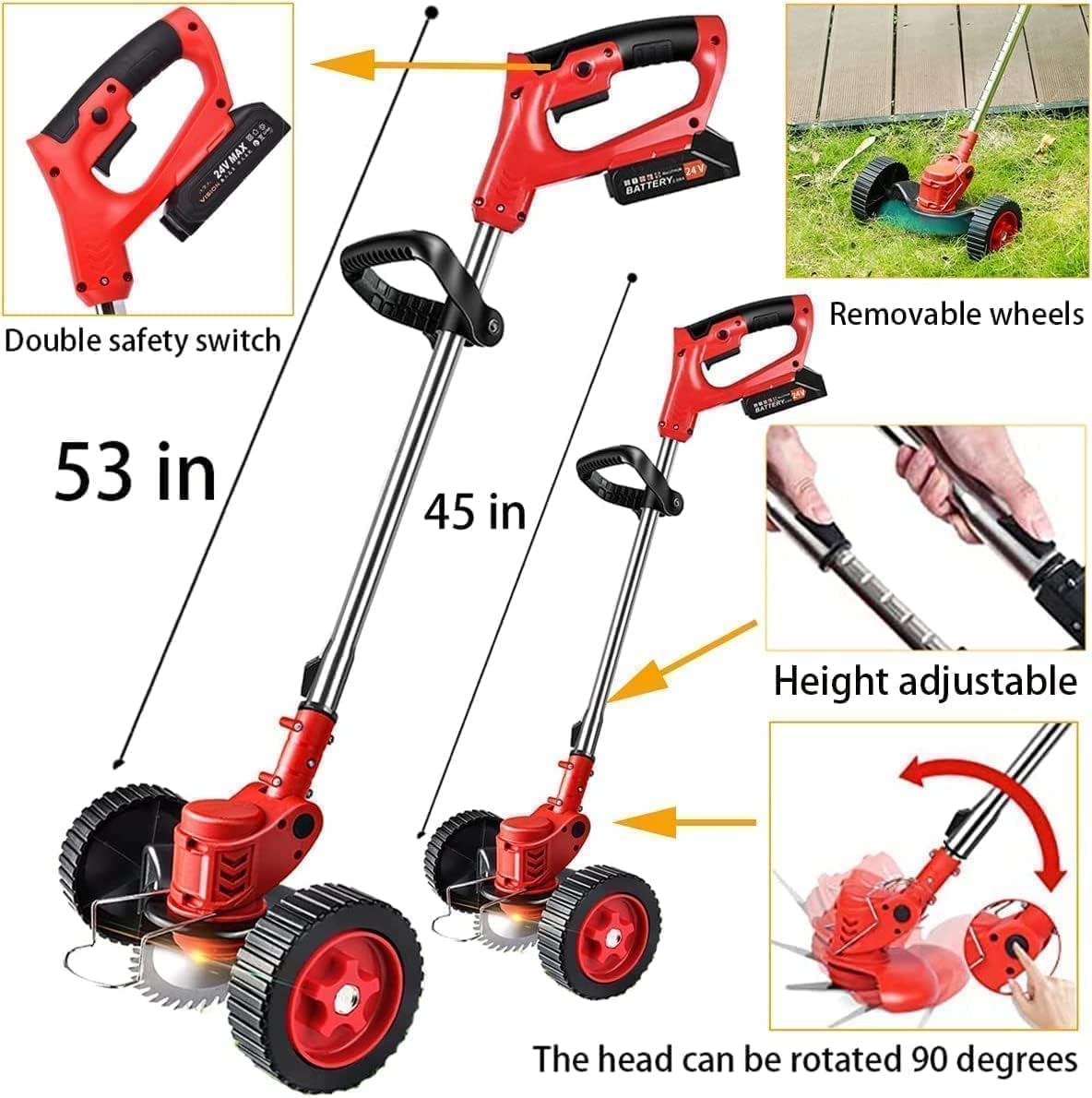 Electric Weed Wacker 3-in-1 Cordless