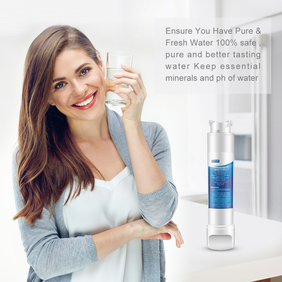 Clatterans CL-RF11 Replacement for Frigidaire EPTWFU01C, 3-Pack