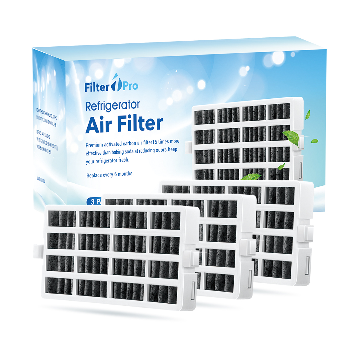 AF01 Air Filters for Fresh Flow W10311524 W10315189 W10335147A Air 1 Refrigerator Air Filter