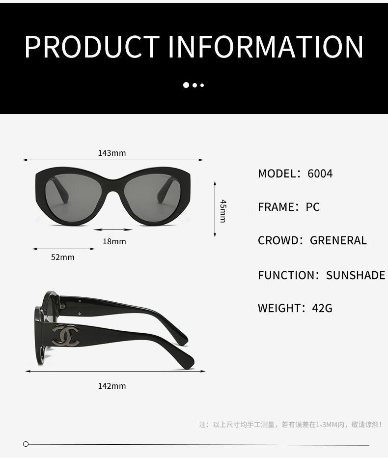 Sunglasses with the Box,SC25-6004 001 002 003 004 005 - qinlai888