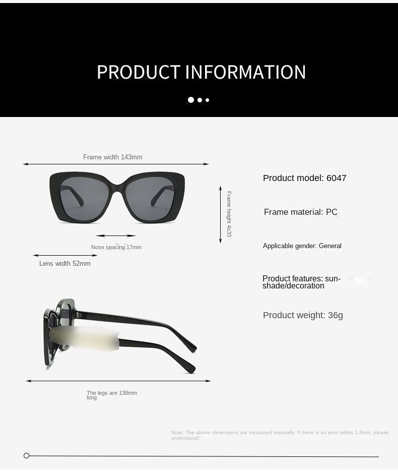 Sunglasses with the Box, SC26-6047 006 007 008 009 010 - qinlai888