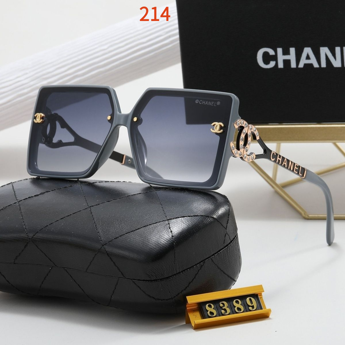 Sunglasses with the Box, SC24-8389 212 213 214 215 216 - qinlai888