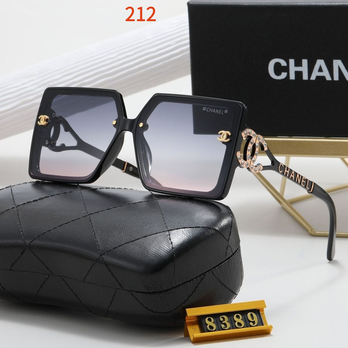 Sunglasses with the Box, SC24-8389 212 213 214 215 216 - qinlai888