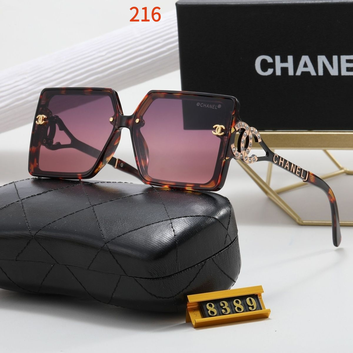 Sunglasses with the Box, SC24-8389 212 213 214 215 216 - qinlai888