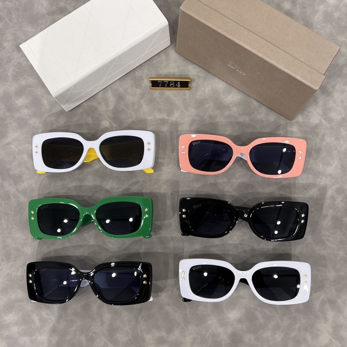 Sunglasses with the Box, SD25-7784 722 723 724 725 726 727 - qinlai888