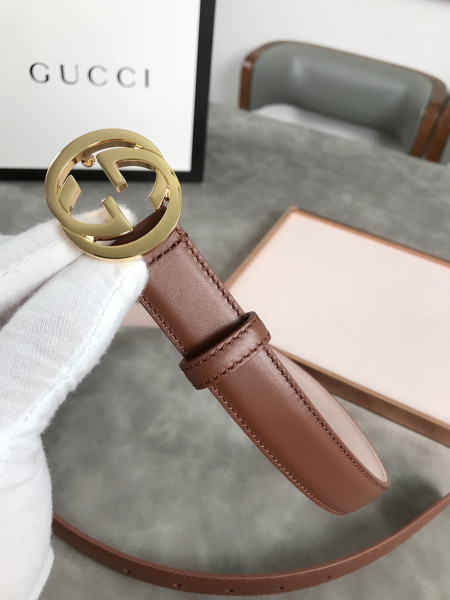 AAAA quality belt,2.5cm wide,without box,GB60 059 - qinlai888