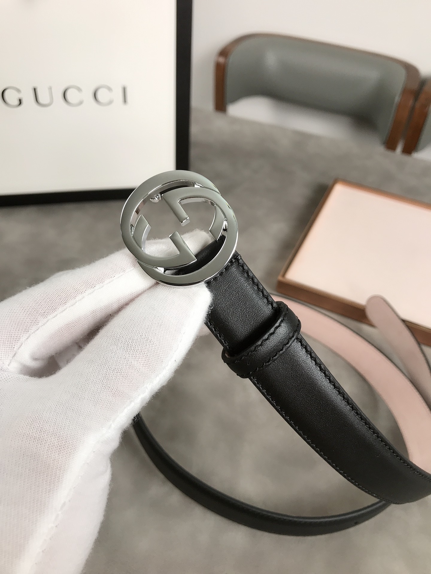 AAAA quality belt,2.5cm wide,without box,GB60 057 - qinlai888