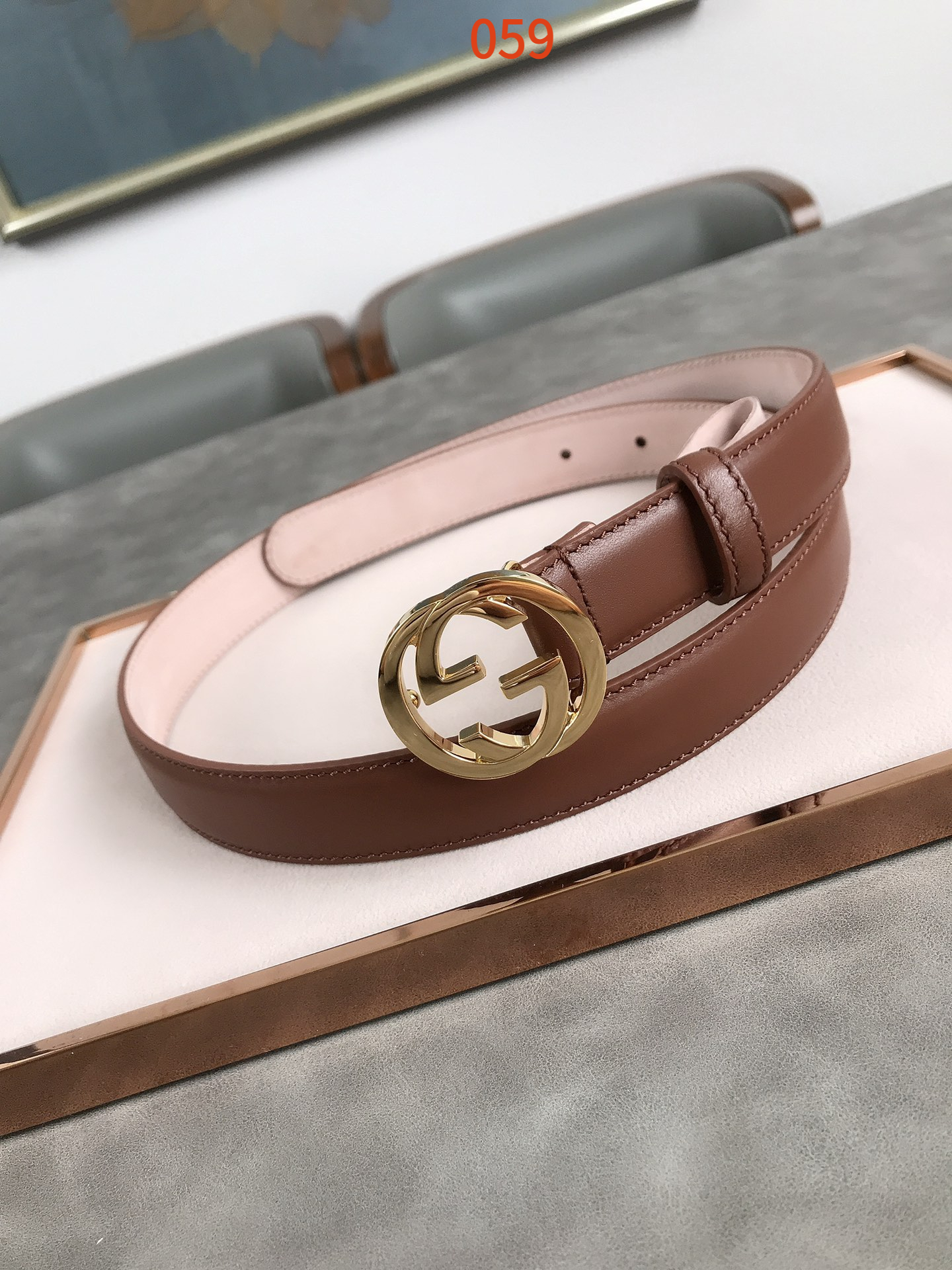 AAAA quality belt,2.5cm wide,without box,GB60 059 - qinlai888