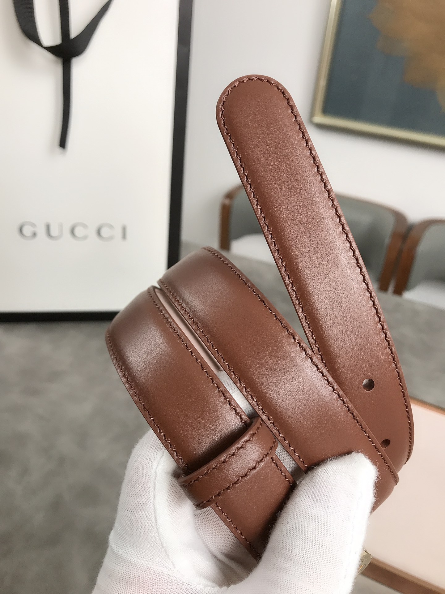 AAAA quality belt,2.5cm wide,without box,GB60 059 - qinlai888