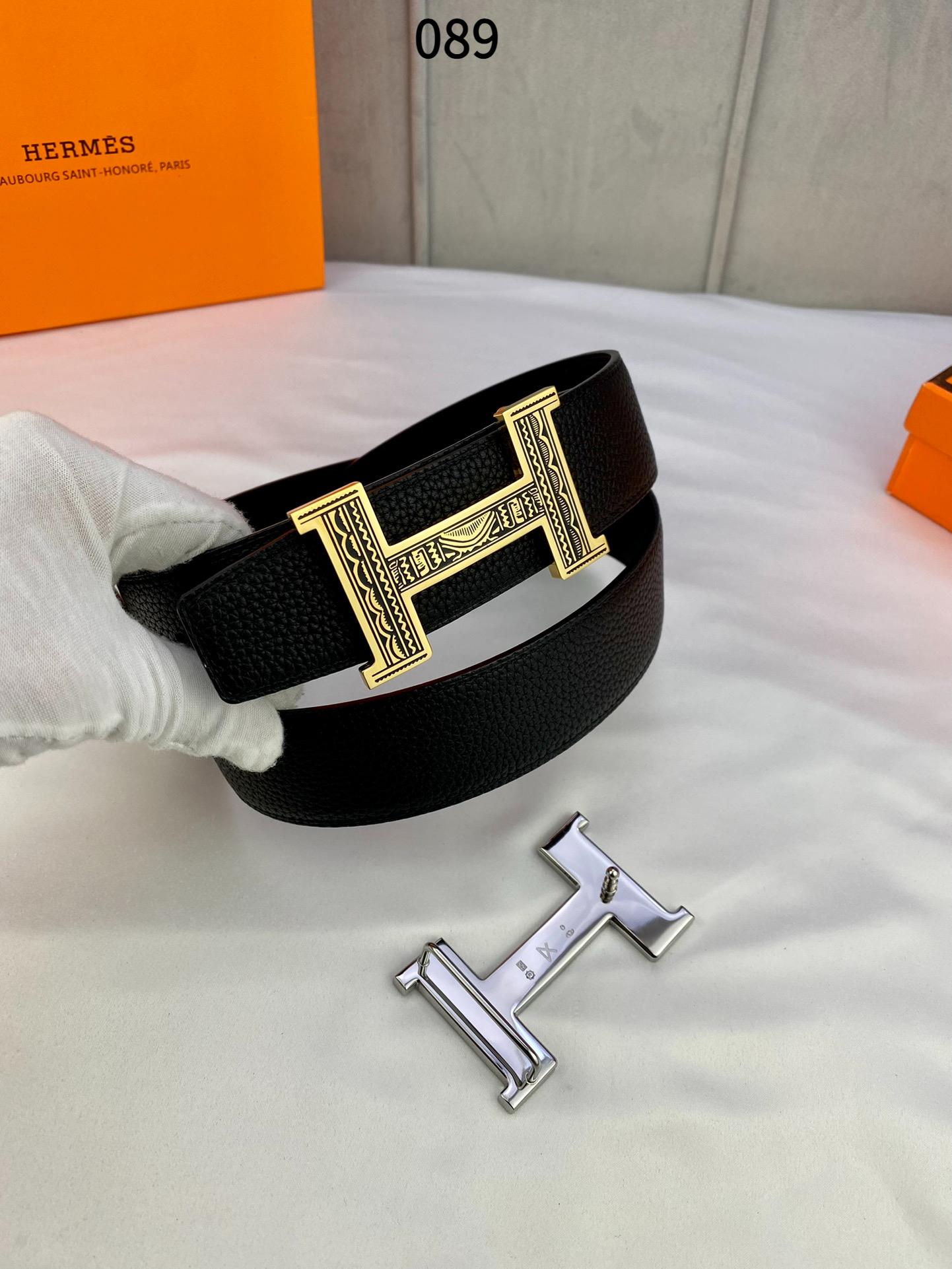 AAAA quality belt,3.8cm wide,without box,HB60 088 089 - qinlai888